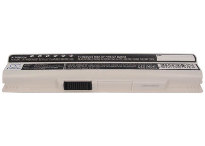 White, 11.1V, 4400mAh, Li-ion Battery fits Medion, Akoya E6313, Akoya Mini E1311, 48.84Wh