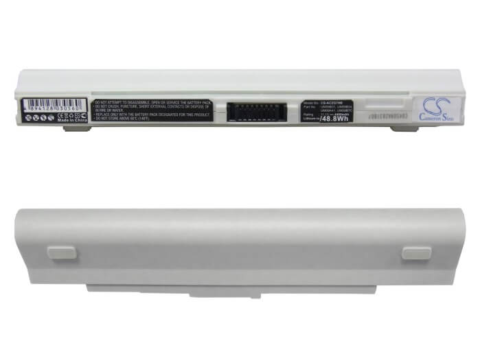 White, 11.1V, 4400mAh, Li-ion Battery fits Acer, Aspire One 531, Aspire One 751, 48.84Wh
