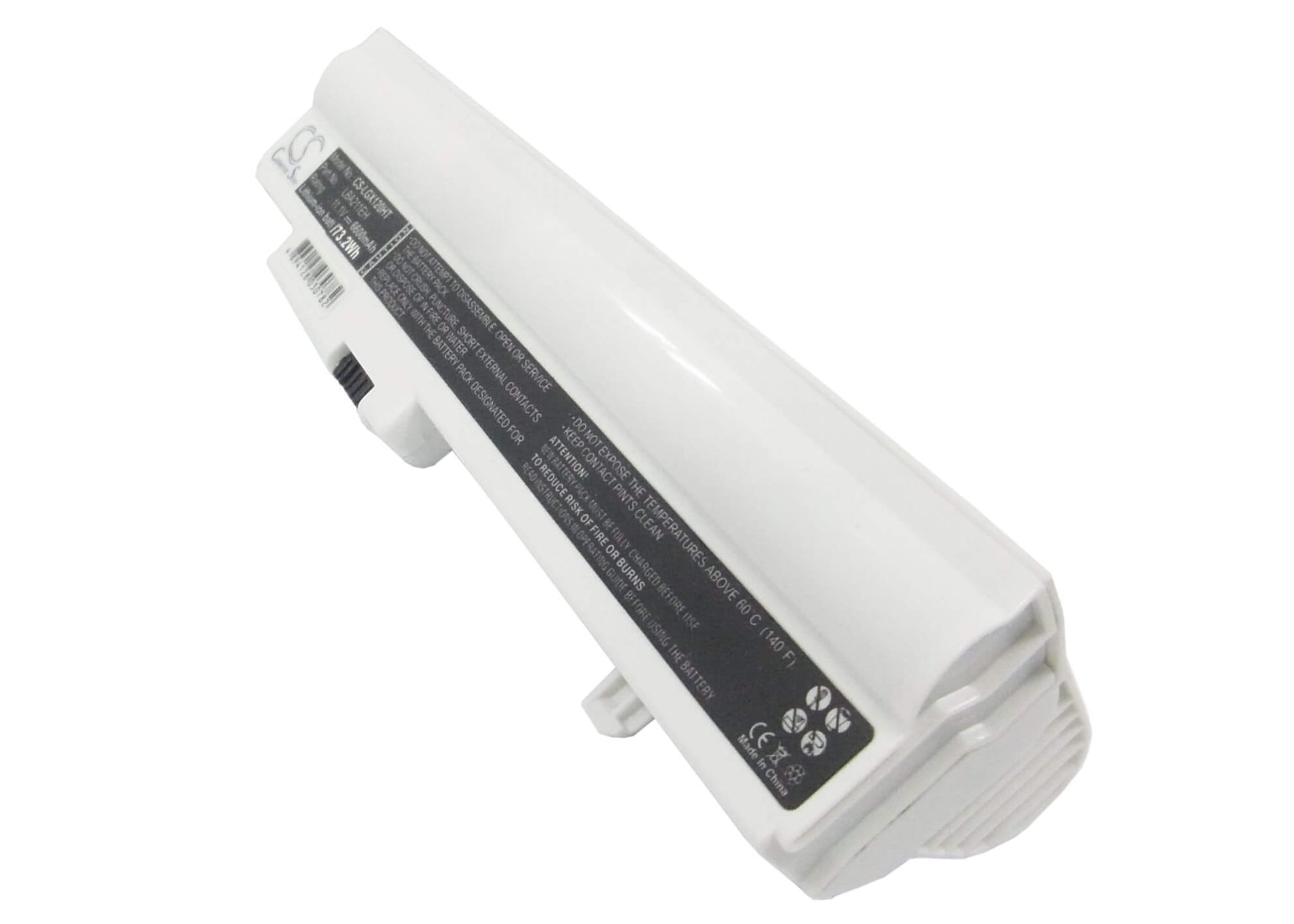 White, 11.1V, 6600mAh, Li-ion Battery fits Lg, X120, X120-g, 73.26Wh