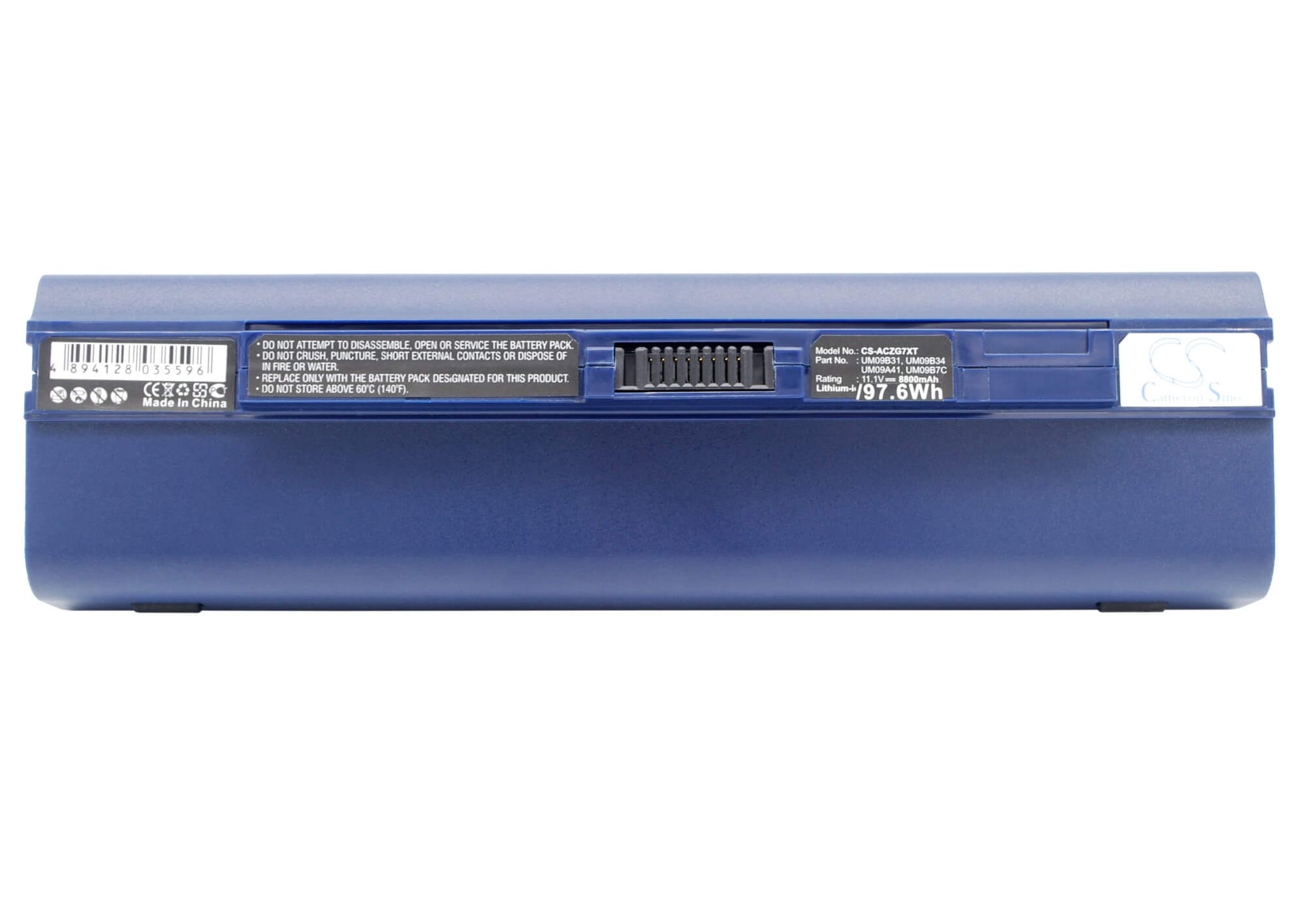 Blue, 11.1V, 8800mAh, Li-ion Battery fits Acer, Aspire One 531, Aspire One 751, 97.68Wh