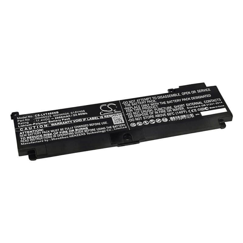 CS-LVT460NB, Notebook, Laptop 11.4V, 2000mAh, Li-Polymer Battery fits Lenovo, T460s-2mcd, T460s-2ncd, 22.8Wh
