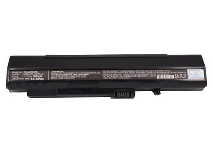 Black, 11.1V, 7800mAh, Li-ion Battery fits Gateway, Lt1000, Lt1001, 86.58Wh