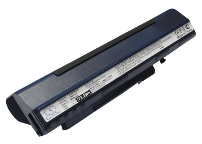 Blue, 11.1V, 6600mAh, Li-ion Battery fits Acer, Aspire One, Aspire One 531h, 73.26Wh