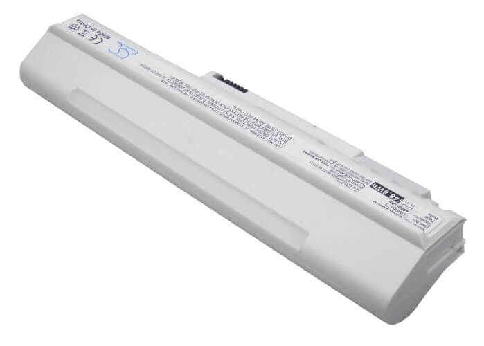 White, 11.1V, 4400mAh, Li-ion Battery fits Acer, Aspire One, Aspire One 531h, 48.84Wh
