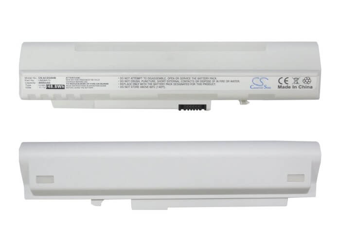 White, 11.1V, 4400mAh, Li-ion Battery fits Gateway, Lt1000, Lt1001, 48.84Wh