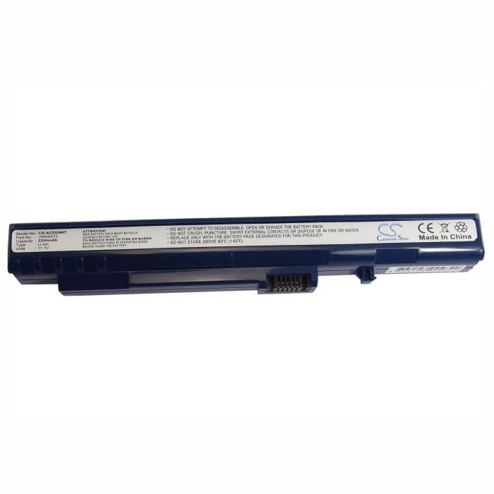 Blue, 11.1V, 2200mAh, Li-ion Battery fits Acer, Aspire One, Aspire One 531h, 24.42Wh