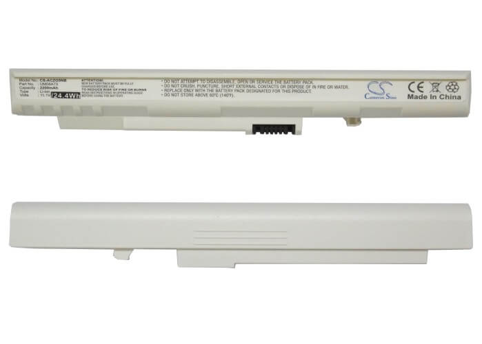 White, 11.1V, 2200mAh, Li-ion Battery fits Gateway, Lt1000, Lt1001, 24.42Wh