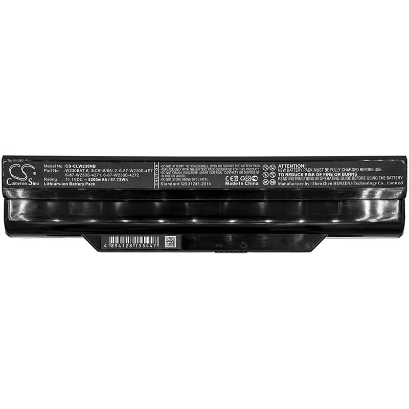 11.1V, 5200mAh, Li-ion Battery fits Hasee, Cw23s05, K350, 57.72Wh
