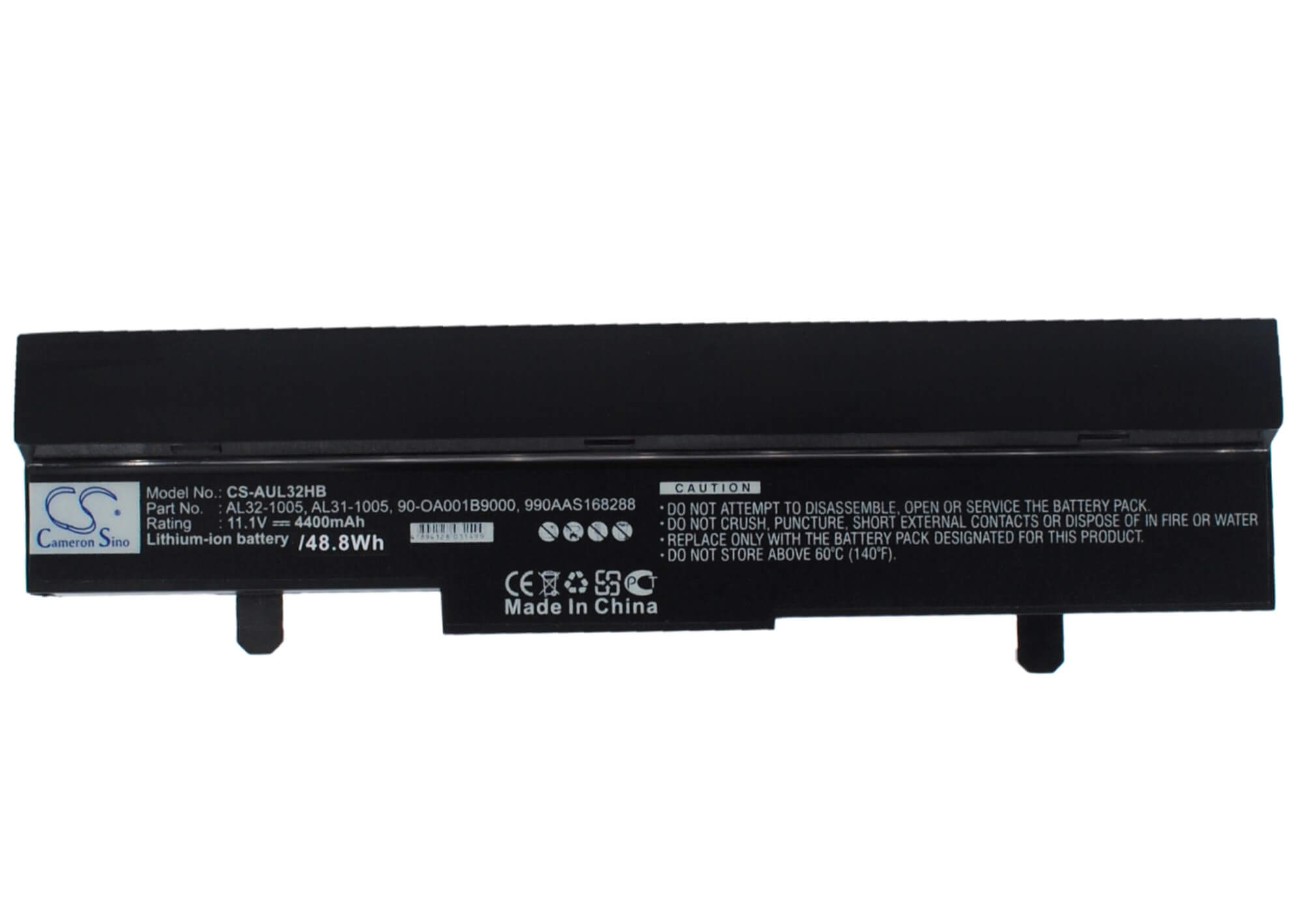 Black, 10.8V, 4400mAh, Li-ion Battery fits Asus, Eee Pc 1001ha, Eee Pc 1005, 47.52Wh