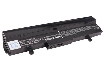 Black, 10.8V, 6600mAh, Li-ion Battery fits Asus, Eee Pc 1001ha, Eee Pc 1005, 71.28Wh