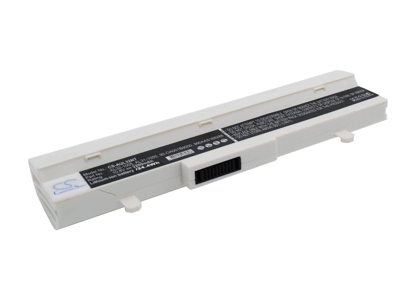 White, 10.8V, 2200mAh, Li-ion Battery fits Asus, Eee Pc 1001ha, Eee Pc 1005, 23.76Wh