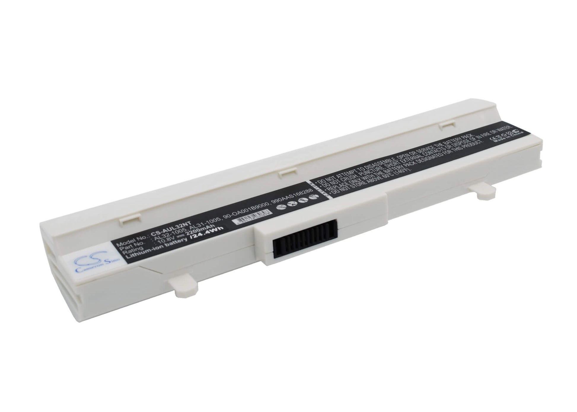 White, 10.8V, 2200mAh, Li-ion Battery fits Asus, Eee Pc 1001ha, Eee Pc 1005, 23.76Wh
