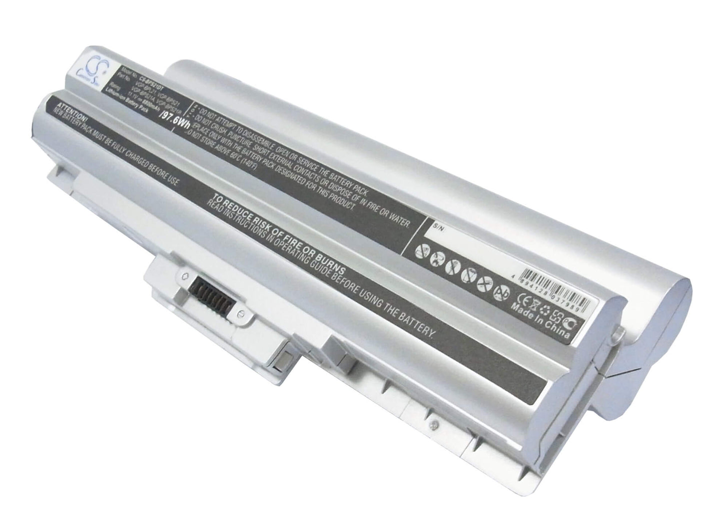 Silver, 11.1V, 8800mAh, Li-ion Battery fits Sony, Aio Vpcf11jfx/b Vaio Vpcf11m1e, Pcg-81311l, 97.68Wh