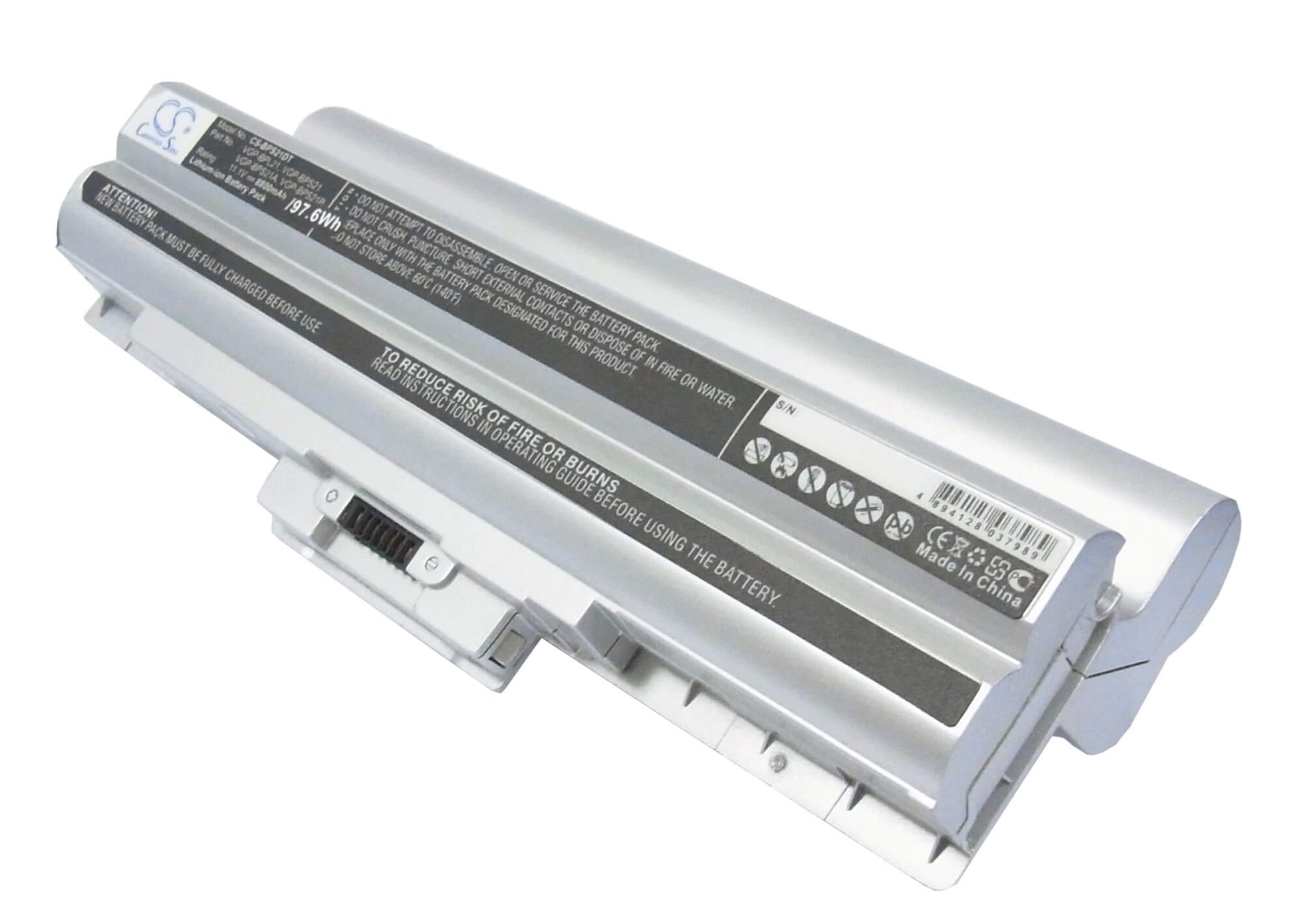 Silver, 11.1V, 8800mAh, Li-ion Battery fits Sony, Aio Vpcf11jfx/b Vaio Vpcf11m1e, Pcg-81311l, 97.68Wh