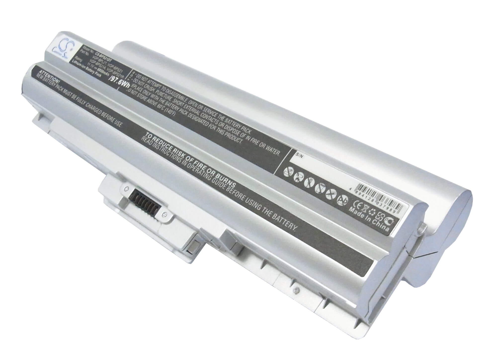 Silver, 11.1V, 8800mAh, Li-ion Battery fits Sony, Aio Vpcf11jfx/b Vaio Vpcf11m1e, Pcg-81311l, 97.68Wh