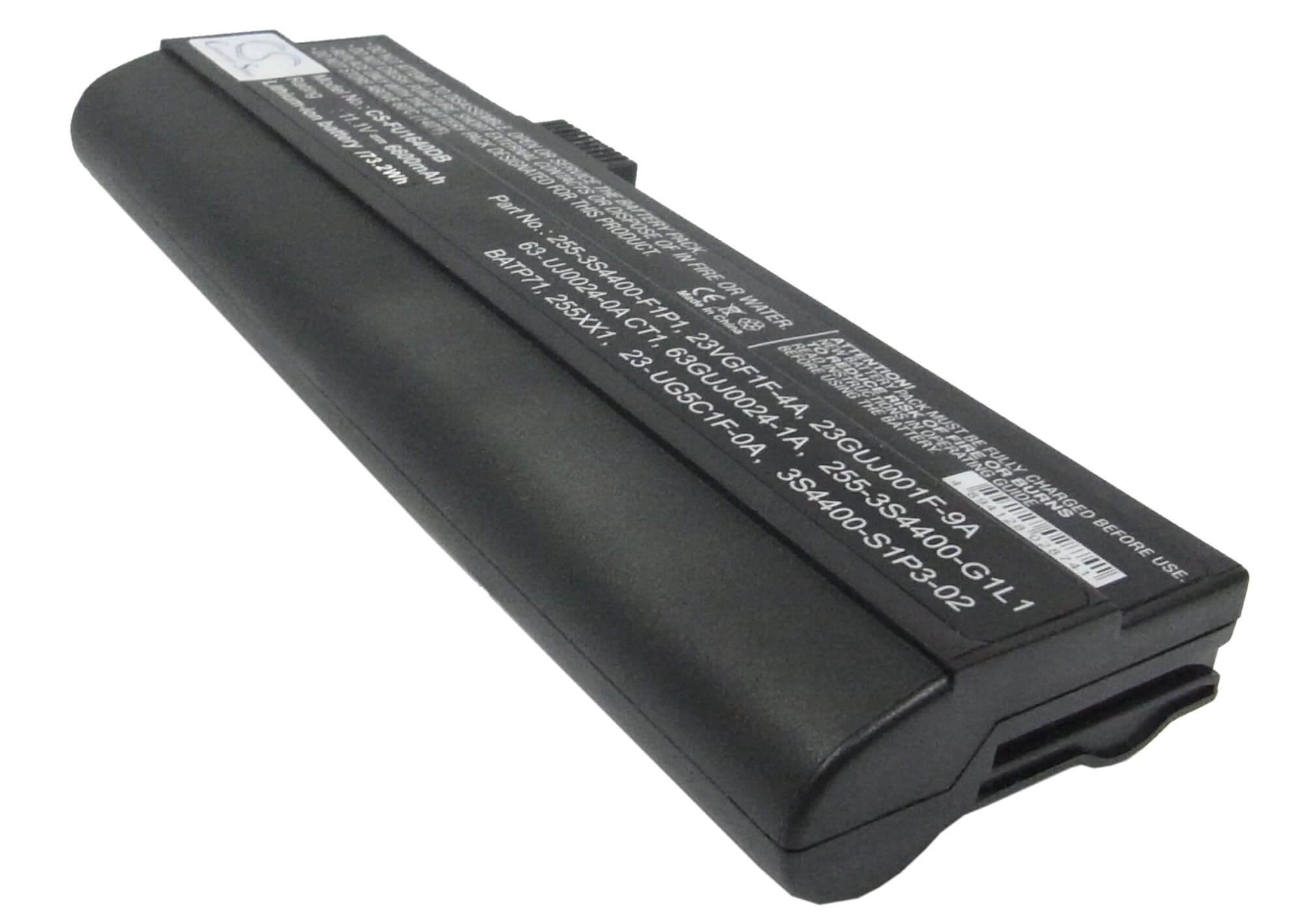 11.1V, 6600mAh, Li-ion Battery fits Fujitsu, 23guj001f-3a, 23-guj001f-9a, 73.26Wh
