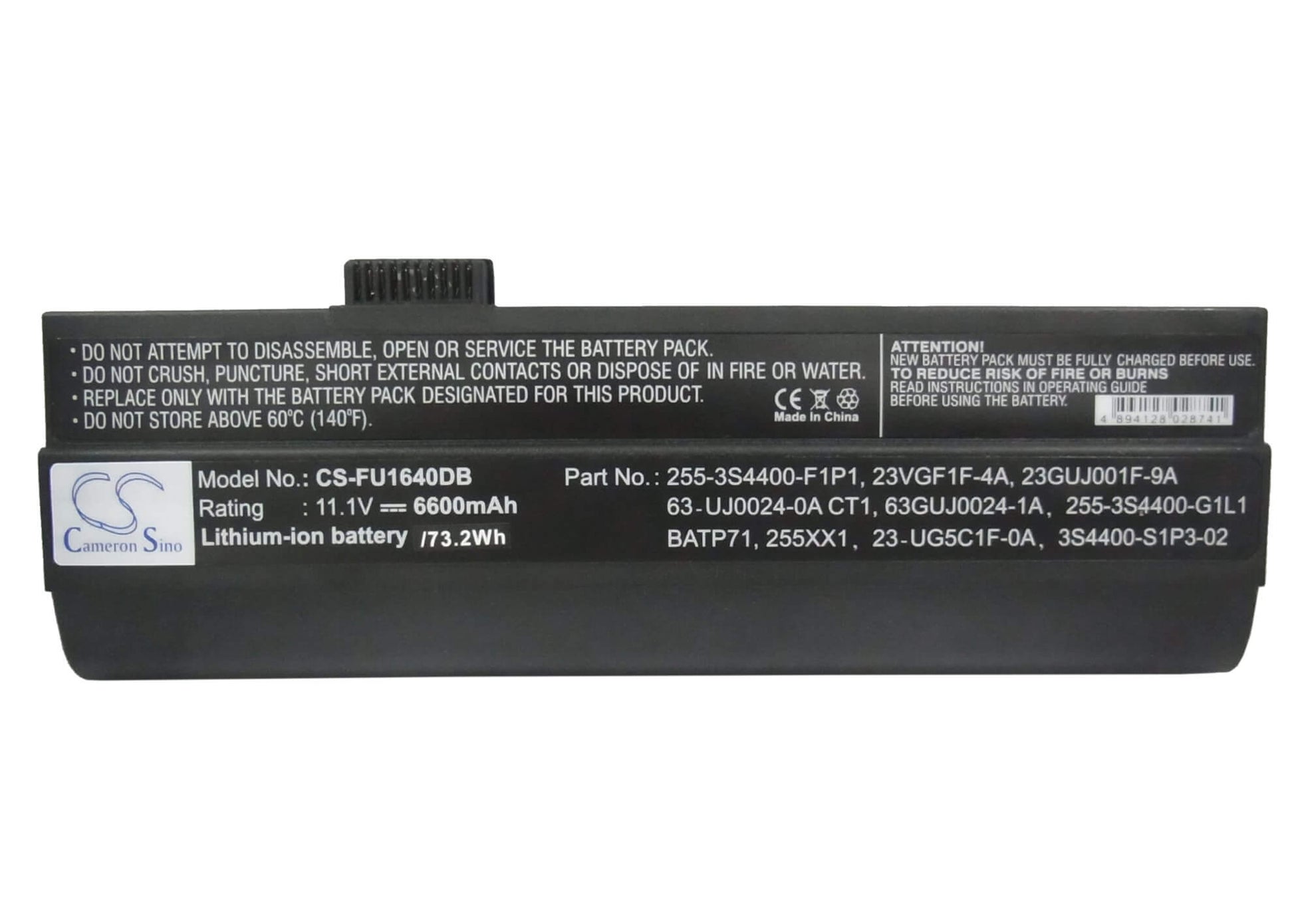 11.1V, 6600mAh, Li-ion Battery fits Winbook, V300, 73.26Wh