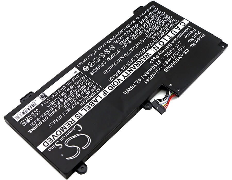 11.4V, 3750mAh, Li-ion Battery fits Lenovo, Thinkpad E560p, Thinkpad S5, 42.75Wh