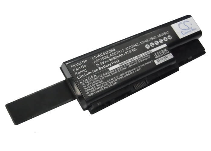 11.1V, 8800mAh, Li-ion Battery fits Acer, Aspire, Aspire 5220g, 97.68Wh