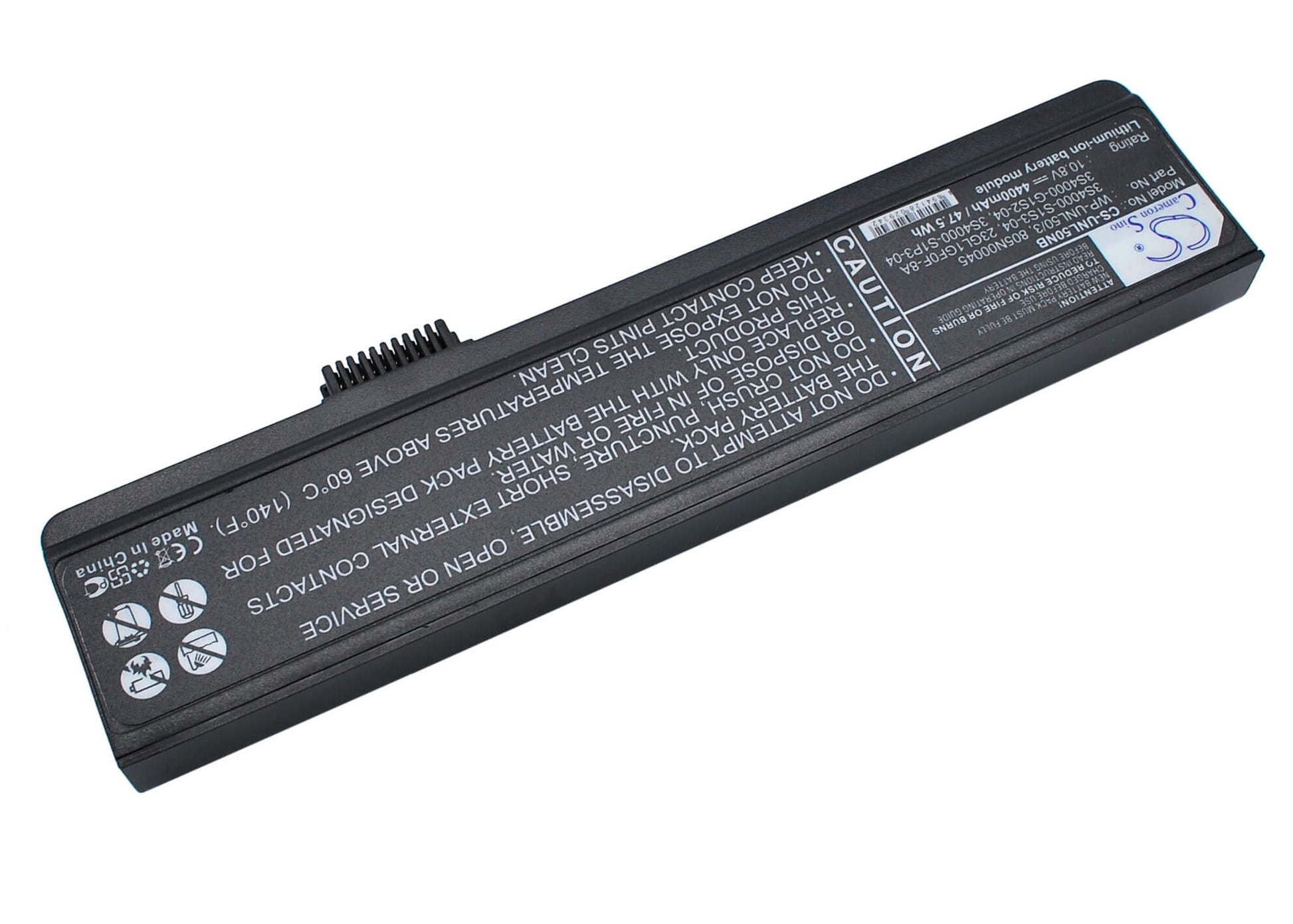 10.8V, 4400mAh, Li-ion Battery fits Advent, 7109a, 7109b, 47.52Wh
