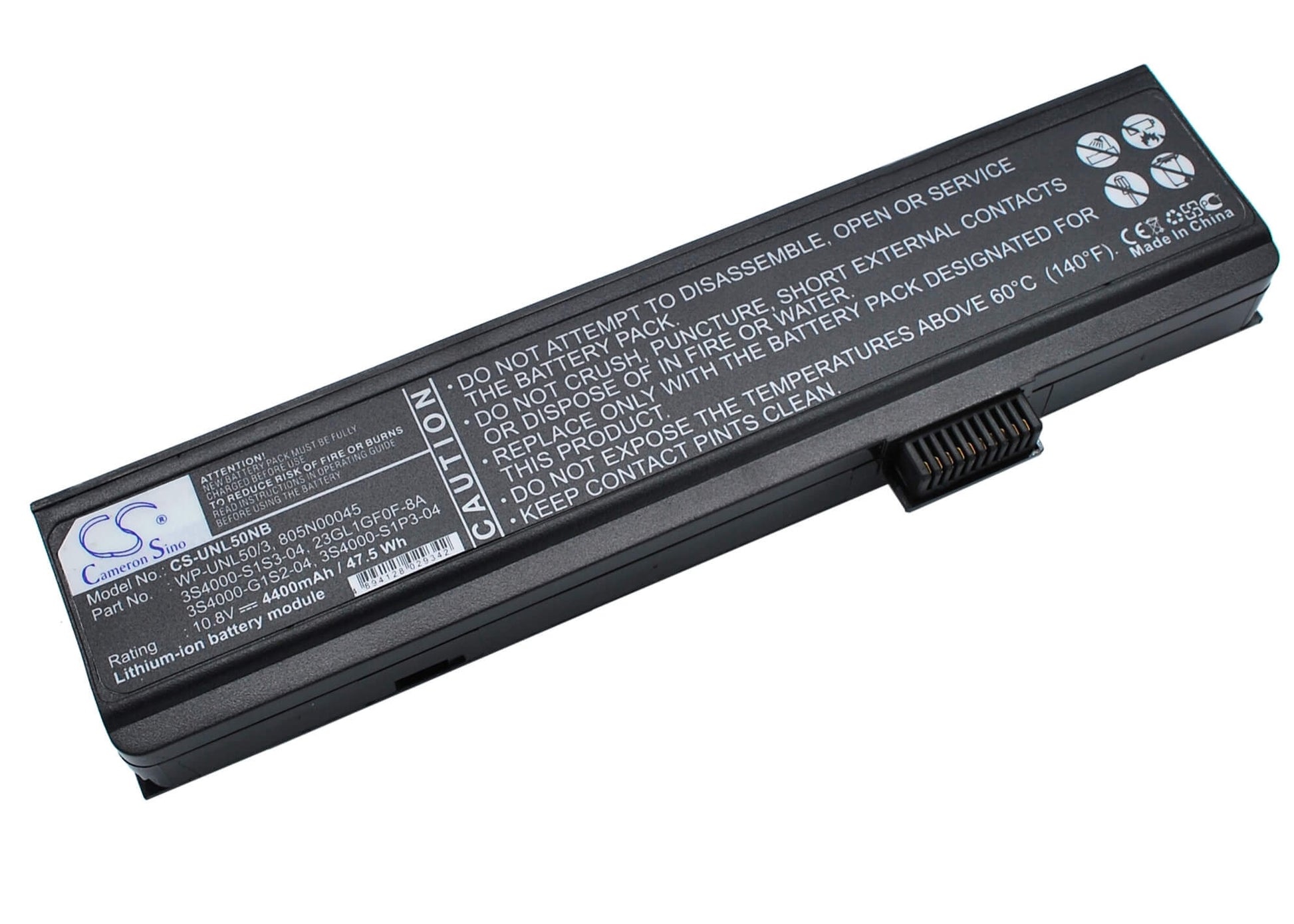 10.8V, 4400mAh, Li-ion Battery fits Prestigio, Nobile 1522e, 47.52Wh