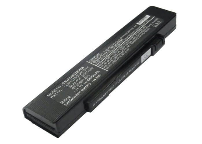 11.1V, 4400mAh, Li-ion Battery fits Acer, Travelmate 3200, Travelmate 3200xci, 48.84Wh