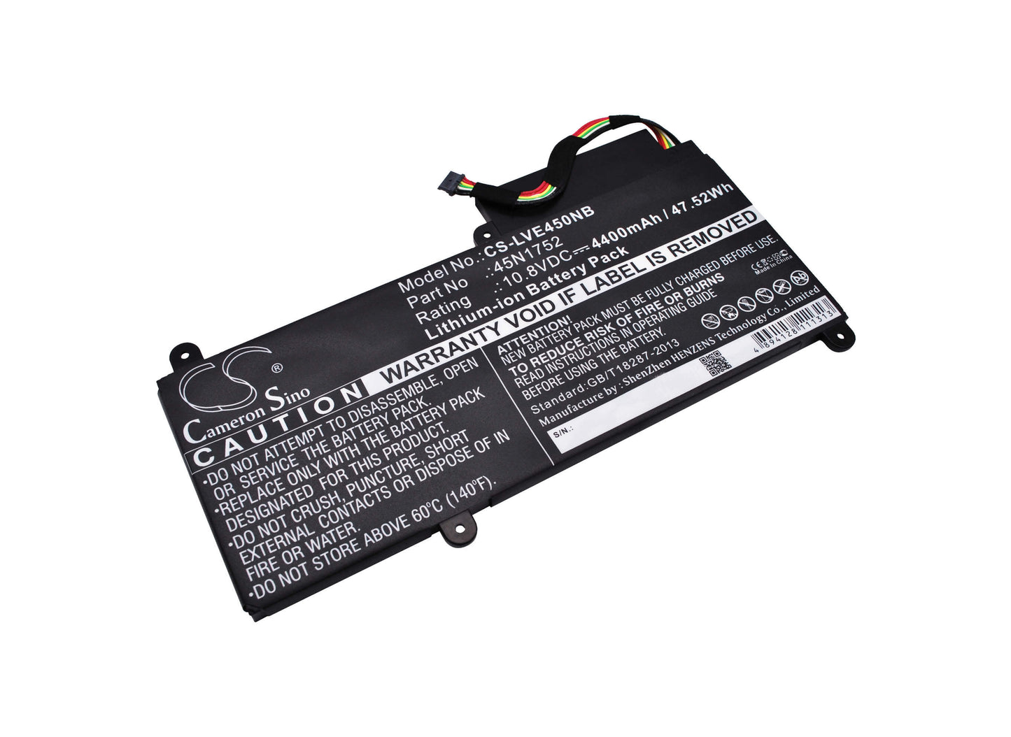 10.8V, 4400mAh, Li-ion Battery fits Lenovo, Thinkpad E450, Thinkpad E450 20dc003wus, 47.52Wh