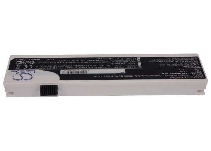 White, 11.1V, 4400mAh, Li-ion Battery fits Advent, 4213, 48.84Wh