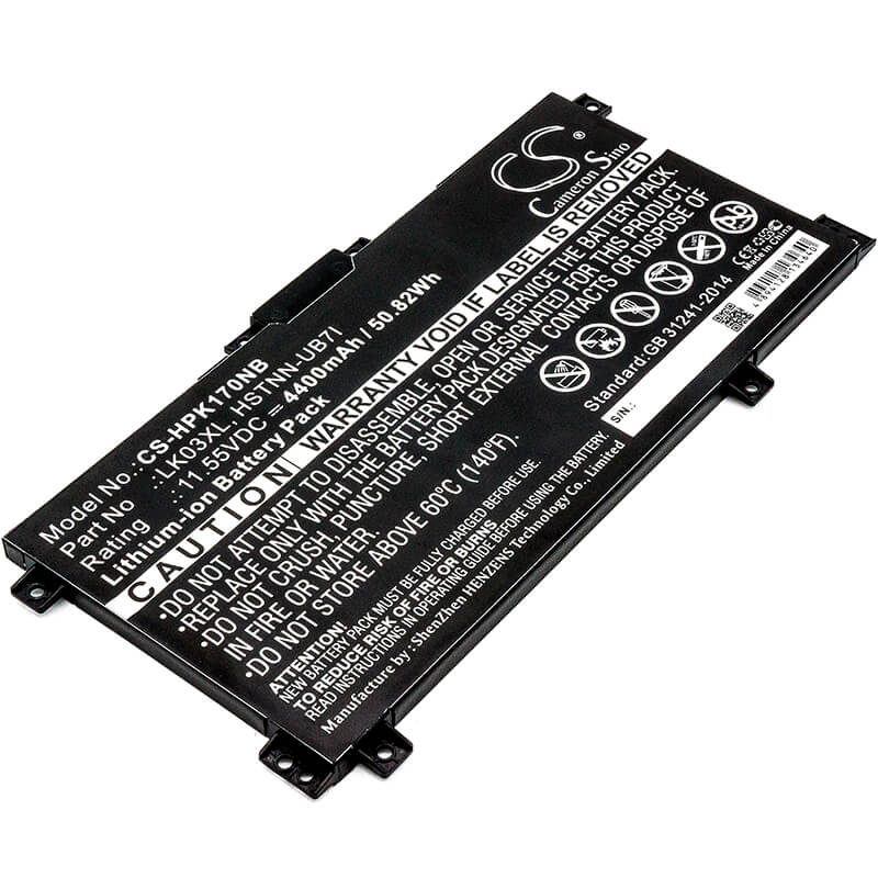 11.55V, 4400mAh, Li-ion Battery fits Hp, 2ps80ea, 2pt04ea, 50.82Wh