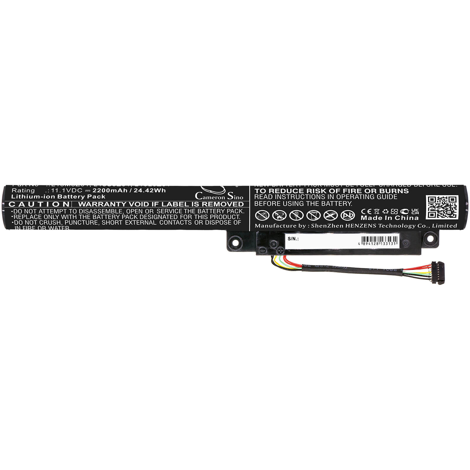 11.1V, 2200mAh, Li-ion Battery fits Lenovo, 59-407061, 59-439199, 24.42Wh