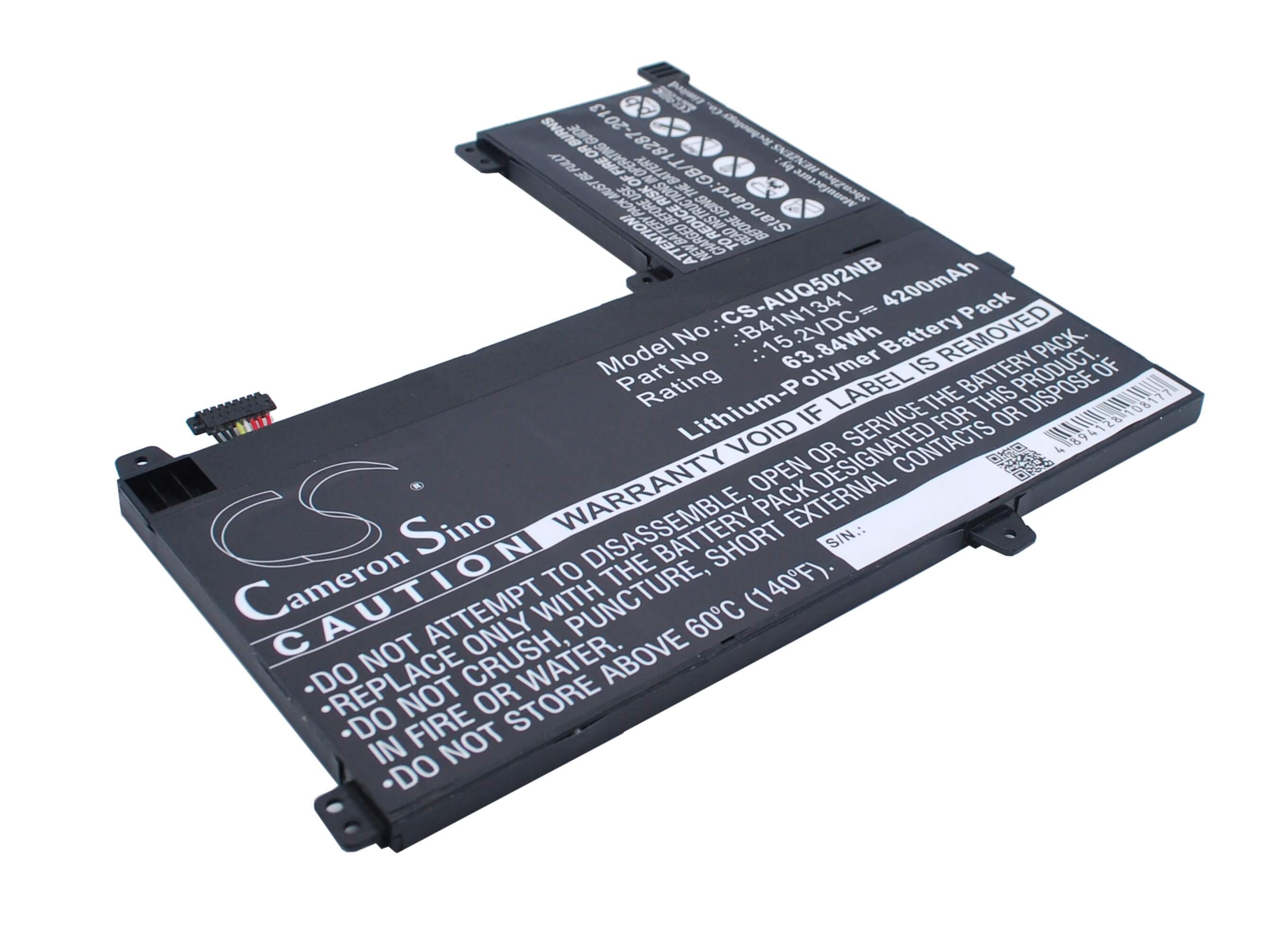15.2V, 4200mAh, Li-Polymer Battery fits Asus, Q502l, Q502la, 63.84Wh