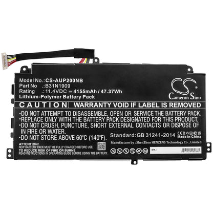 11.4V, 4155mAh, Li-Polymer Battery fits Asus, Expertbook P2 P2451, Expertbook P2 P2451fa-eb0091r, 47.367Wh