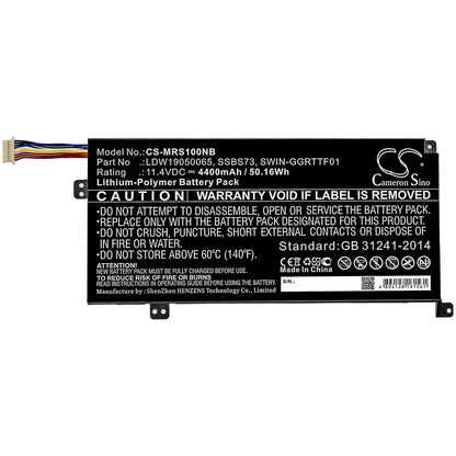 11.4V, 4400mAh, Li-Polymer Battery fits Mechrevo, S1 Pro, 50.16Wh