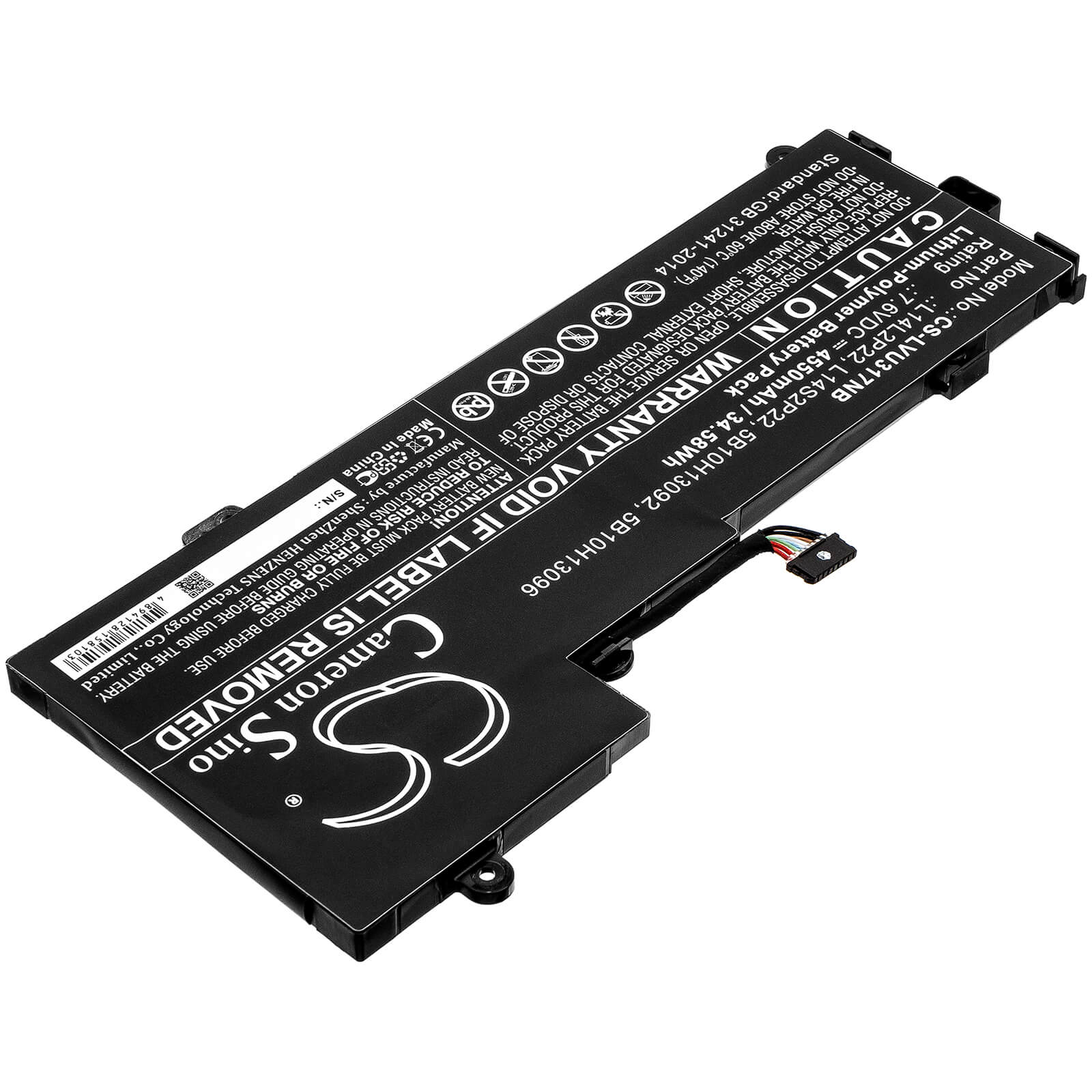 7.6V, 4550mAh, Li-Polymer Battery fits Lenovo, E31-80, E31-80 80mx0107ge, 34.58Wh