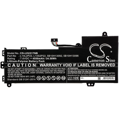 7.6V, 4550mAh, Li-Polymer Battery fits Lenovo, E31-80, E31-80 80mx0107ge, 34.58Wh