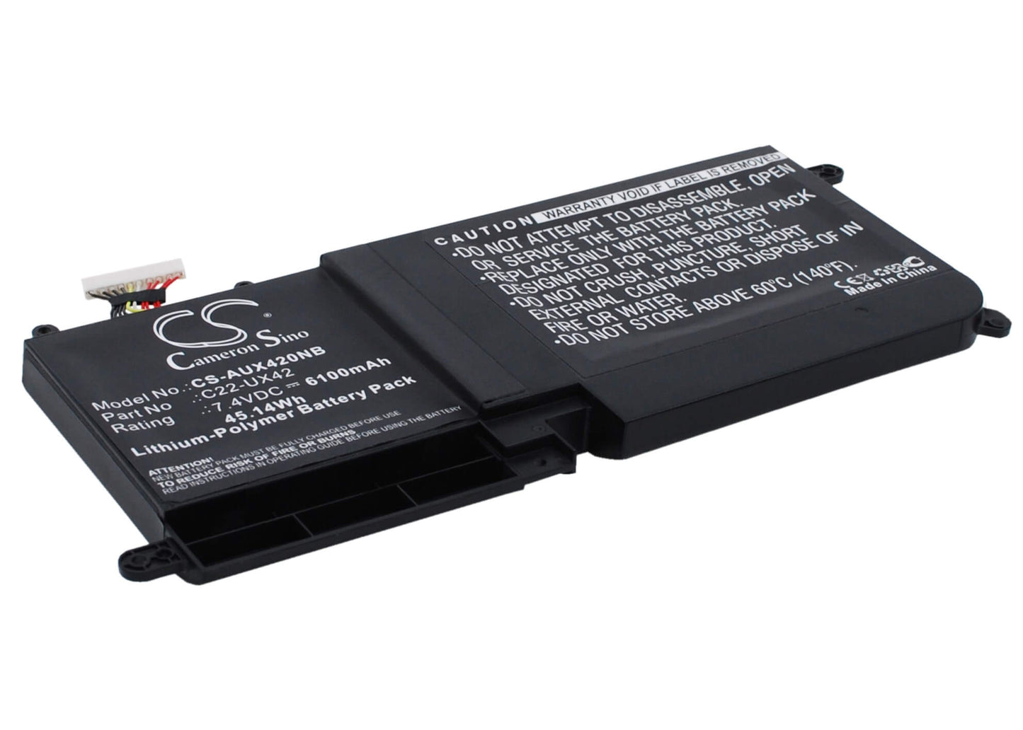 7.4V, 6100mAh, Li-Polymer Battery fits Asus, Ux42e3317vs-sl, Ux42e3517vs, 45.14Wh