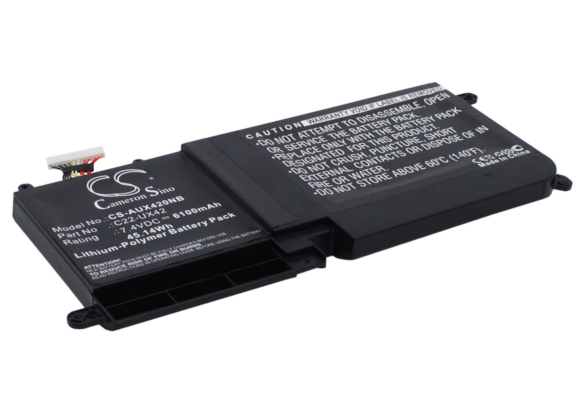 7.4V, 6100mAh, Li-Polymer Battery fits Asus, Ux42e3317vs-sl, Ux42e3517vs, 45.14Wh