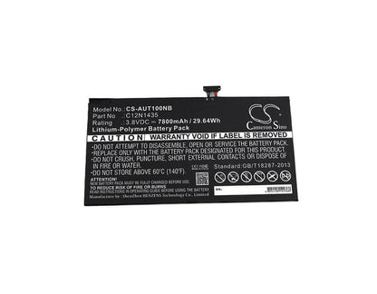 3.8V, 7800mAh, Li-Polymer Battery fits Asus, Transformer Book T100ha, 29.64Wh