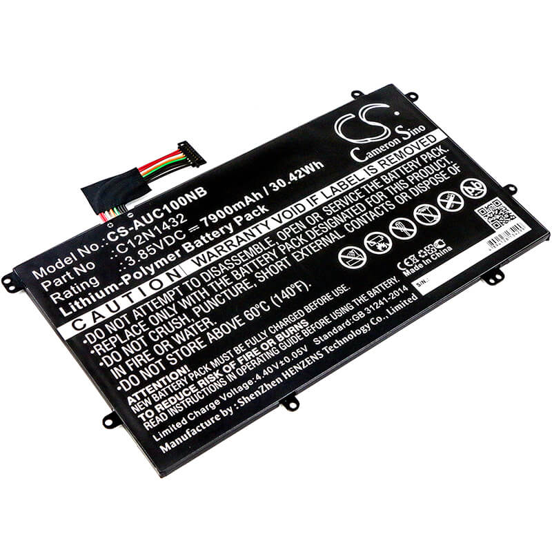 3.85V, 7900mAh, Li-Polymer Battery fits Asus, 90nl0971-m00290, C100pa, 30.415Wh