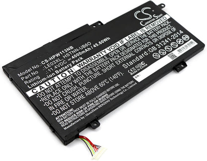 11.4V, 4000mAh, Li-ion Battery fits Hp, Envy X360 15t-w100, Envy X360 15-w000na, 45.6Wh