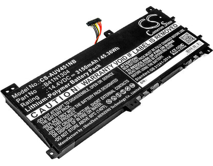 14.4V, 3150mAh, Li-Polymer Battery fits Asus, Vivobook V451la, Vivobook V451la-ds51t, 45.36Wh