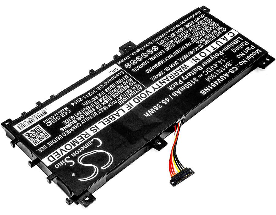 14.4V, 3150mAh, Li-Polymer Battery fits Asus, Vivobook V451la, Vivobook V451la-ds51t, 45.36Wh