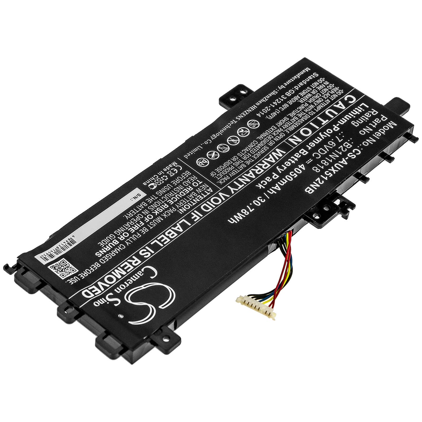 7.6V, 4050mAh, Li-Polymer Battery fits Asus, Asus X712fa-gc102t, R564dk, 30.78Wh
