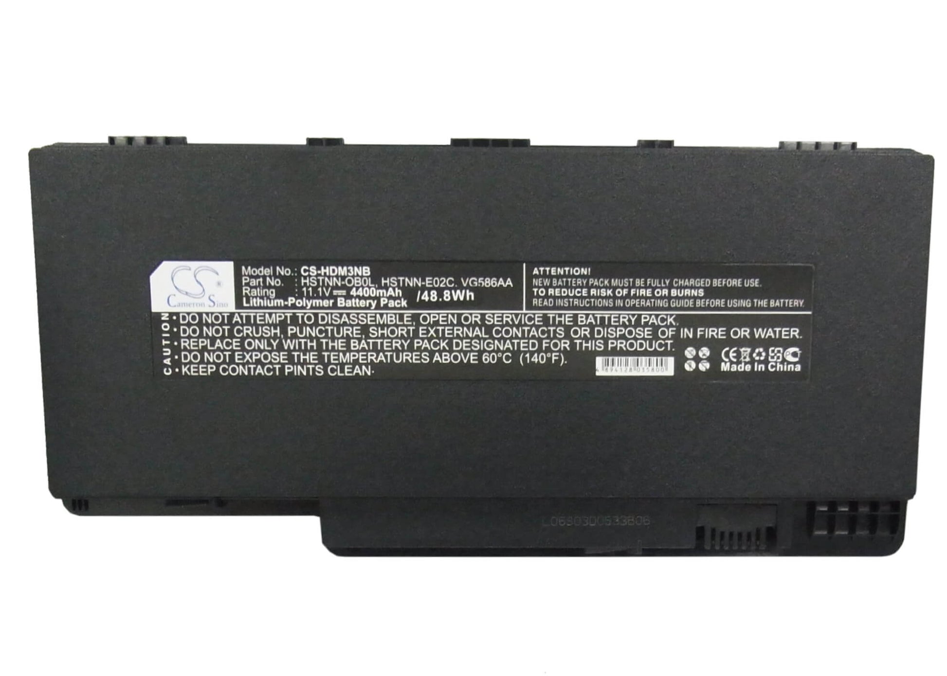 11.1V, 4400mAh, Li-Polymer Battery fits Hp, Pavilion Dm3, Pavilion Dm3-1000, 48.84Wh