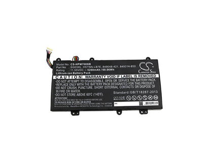 11.55V, 5200mAh, Li-ion Battery fits Hp, 17t-u000, 17-u000, 60.06Wh