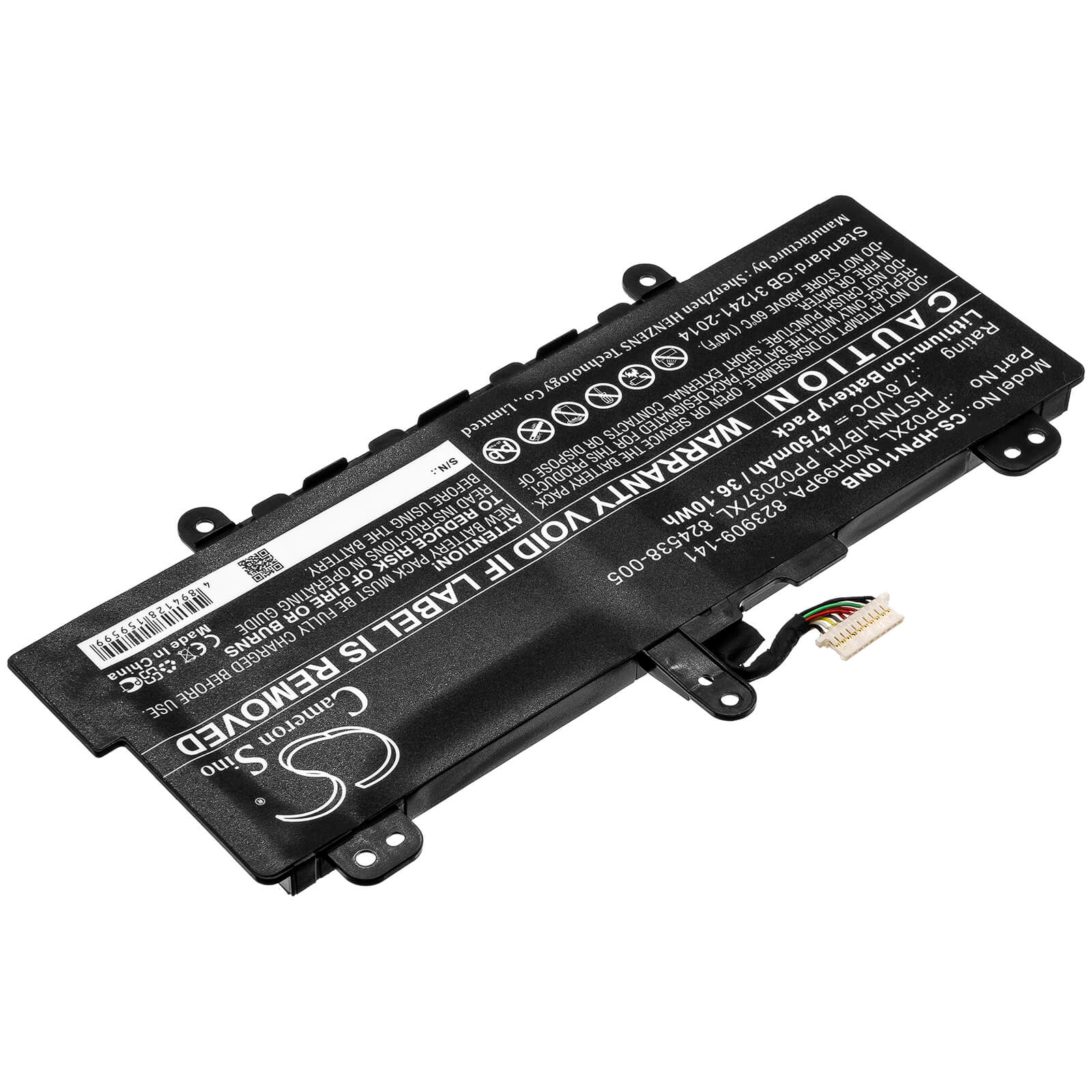 7.6V, 4750mAh, Li-ion Battery fits Hp, Pavilion 11-s001tu, Pavilion 11-s002tu, 36.1Wh