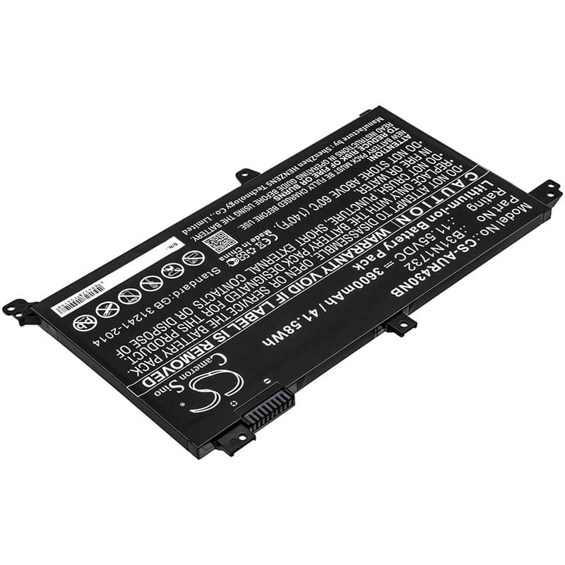 11.55V, 3600mAh, Li-ion Battery fits Asus, K430fa, K430fn, 41.58Wh