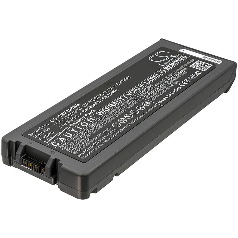 10.8V, 6400mAh, Li-ion Battery fits Panasonic, Toughbook Cf-c2, Toughbook Cf-c2 Mk1, 69.12Wh