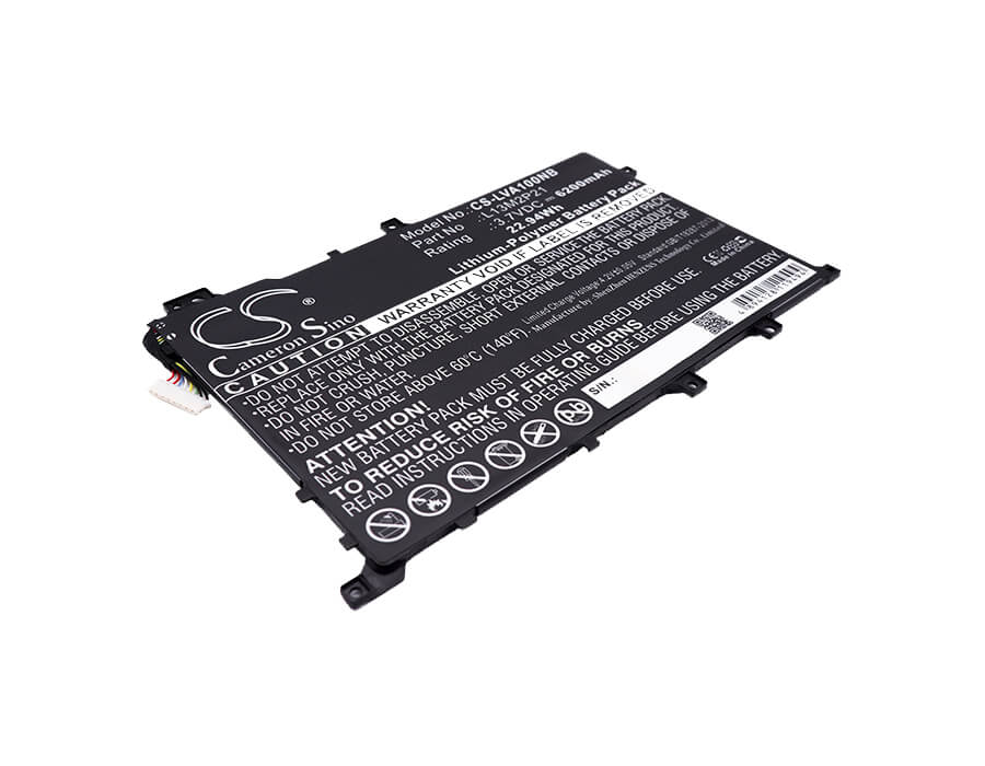 3.7V, 6200mAh, Li-Polymer Battery fits Lenovo, Ideapad A10, Ideapad A10-70, 22.94Wh