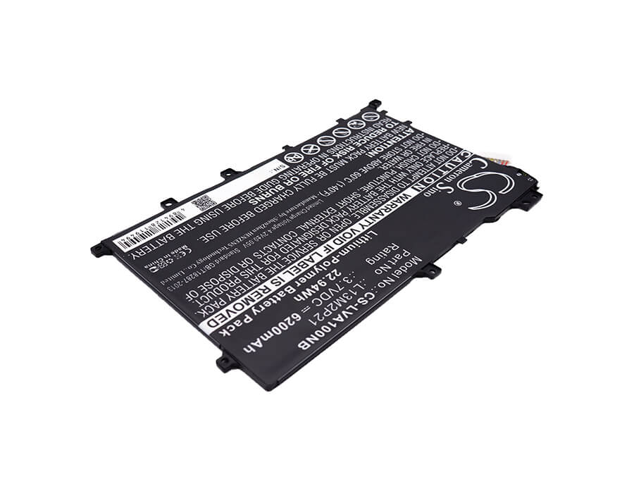 3.7V, 6200mAh, Li-Polymer Battery fits Lenovo, Ideapad A10, Ideapad A10-70, 22.94Wh